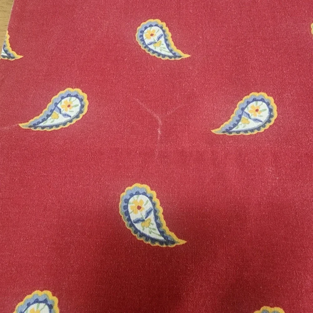 Dan River Single Red‎ Paisley Pillowcase Vintage 90's Trending